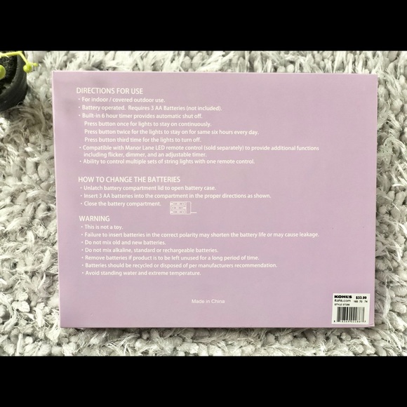 🆕New with tag LEAF STRING LIGHTS 30 lights 10ft - Picture 5 of 7